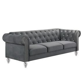 New Classic UKD13-30-GRYC Emma Crystal - Sofa - Gray