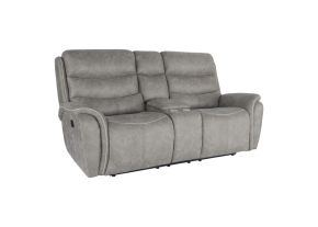 New Classic U092-25-GRY Kamari - Console Loveseat With Dual Recliners - Gray
