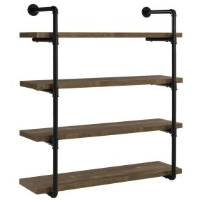 CoasterEveryday 804417 Elmcrest - 39" 4-Shelf Wall Bookshelf - Rustic Oak