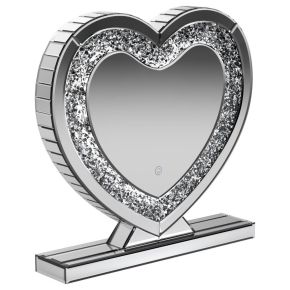 CoasterEveryday 961528 Euston - Heart Shaped Vanity Mirror - Silver