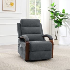 ACME LV02872 Kayla - Power Recliner With Lift & Heating & Massage - Gray Chenille