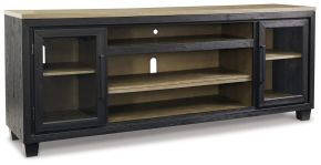Ashley Furniture W989-68 Foyland - XL TV Stand w/Fireplace Option - Black / Brown