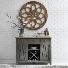 Liberty Furniture 62-SR4836 Lindsey Farm - Server - Dark Gray