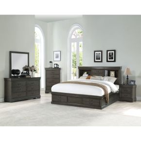 ACME 24930Q Louis Philippe III - Queen Bed - Dark Gray