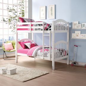 ACME 02354 Heartland - Twin Over Twin Bunk Bed - White