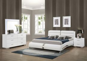 CoasterEssence 300345KW-S4L Jeremaine - 4 Piece California King Bedroom Set - White