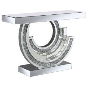 CoasterElevations 953422 Imogen - Sculptural Mirrored Entryway Console Table - Silver