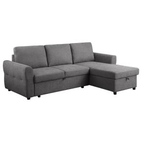 Coaster Fine Furniture 511088 Samantha - Upholstered Storage Sleeper Sectional Sofa - Gray