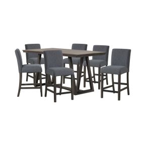 New Classic 45-4125-DG6C New Classic 45-4125-DG6C High Line - Counter Table & 6 Chairs - Gray