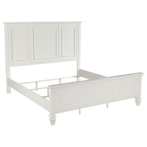 CoasterEssence 201301KEN Sandy Beach - Eastern King Wood Panel Bed - Cream White