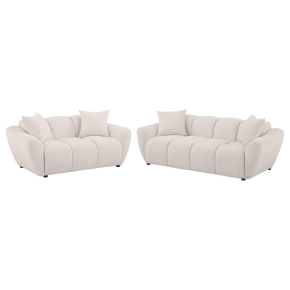 Coaster Fine Furniture 509301-S2 Destino - 2 Piece Chenille Splayed Arm Sofa Set - Greige