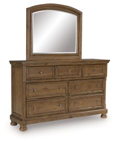 Signature Design by Ashley® PCB779B1 Feddinger - Dresser And Mirror - Medium Brown