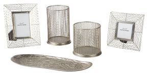 Ashley Furniture A2C00115 Dympna - Accessory Set (Set of 5) - Silver Finish