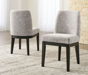 Ashley Furniture D984-01 Burkhaus - Dining UPH Side Chair (Set of 2) - Beige / Dark Brown