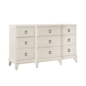 Samuel Lawrence Furniture S916-010 Madison - 9-Drawer Dresser in a Grey-White Wash Finish - Natural