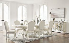 Signature Design by Ashley® D980/55B/55T/01(4)/60 Arlendyne - Antique White - 11 Pc. - Dining Table, 8 Side Chairs, Server