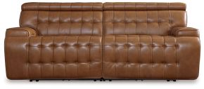 Signature Design by Ashley® U92708S1 Temmpton - Chocolate - 2-Piece Power Reclining Sectional Loveseat