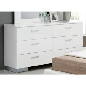 ACME 22635 Lorimar - Dresser - White & Chrome Leg