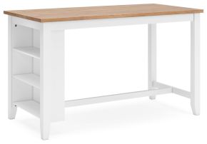 Signature Design by Ashley® D398-13 Gesthaven - Natural / White - Rectangular Dining Room Counter Table