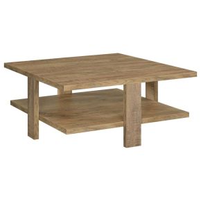 Coaster Fine Furniture 707718 Dawn - Square Engineered Wood Coffee Table - Mango Brown