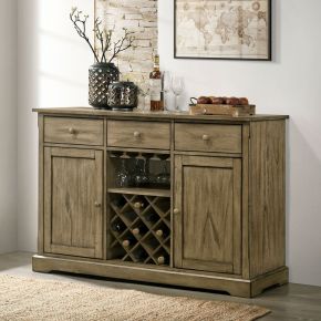 Furniture of America CM3514BR-SV Templemore - Server - Light Brown