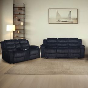 New Classic 20-U1816K-2NP New Classic 20-U1816K-2NP Willow - 2 Piece Sofa & Loveseat - Black