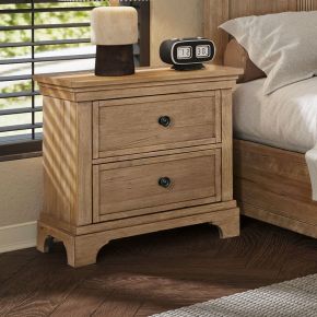 Liberty Furniture 928-BR61 Haven Hills - Nightstand With Charging Station - Camel Beige