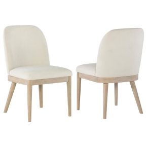 Coaster Fine Furniture 115502 Solano - Upholstered Dining Side Chair (Set of 2) - Beige