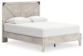 Signature Design by Ashley® EB4123B2 Shawburn - Queen Platform Bed With Crossbuck Panel Headboard - Gray