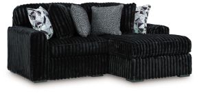 Signature Design by Ashley® 98103S14 Midnight-Madness - 2-Piece Sectional With Raf Corner Chaise - Onyx