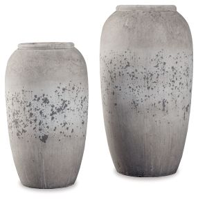 Signature Design by Ashley® A2000110 Dimitra - Vase Set (Set of 2) - Brown / Cream