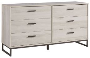 Signature Design by Ashley® EB1864-231 Socalle - Light Natural - Six Drawer Dresser - Vinyl-Wrapped