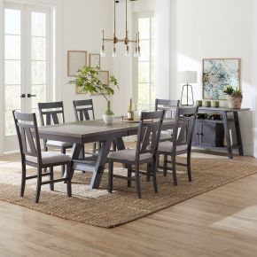 Liberty Furniture 116GY-CD-7RLS Lawson - 7 Piece Rectangular Table Set - Dark Gray