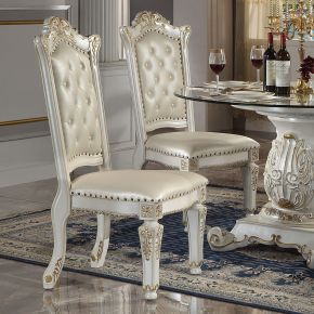ACME DN01554 Vendome - Side Chair (Set of 2) - Antique Pearl