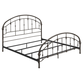 CoasterEssence 300407KE Rowan - Metal Eastern King Open Frame Bed - Dark Bronze