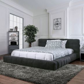 Furniture of America CM7545CK-BED Wolsey - California King Bed - Dark Gray