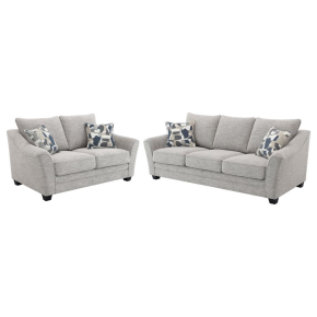 Coaster Fine Furniture 509671-S2 Tomkins - 2 Piece Boucle Upholstered Sofa Set - Light Gray