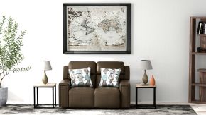 Catnapper 63152-1286/09-3086/09 Arezzo - Power Headrest Power Reclining Loveseat With Zero Gravity/Extended Ottoman - Chocolate