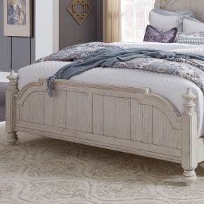 Liberty Furniture 652-BR04 Farmhouse Reimagined - King Poster Footboard - White