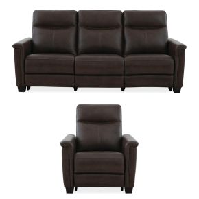 Liberty Furniture 6002CA-UPH-SOREC Crawford - Sofa & Recliner - Finch Cacao