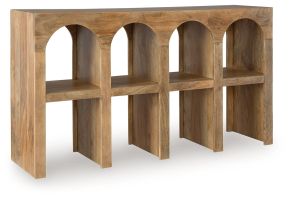 Signature Design by Ashley® A4000664 Luzmanacy - Console Sofa Table - Natural Brown