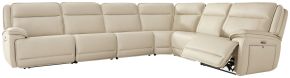 Signature Design by Ashley® U13001S7 Double Deal - 6-Piece Power Reclining Sectional - Almond