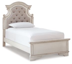Ashley Furniture B743B13 Ashley Furniture B743B13 Realyn - Twin Upholstered Panel Bed - Chipped White