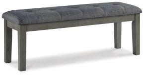 Signature Design by Ashley® D589-00 Hallanden - Large UPH Dining Room Bench - Black / Gray