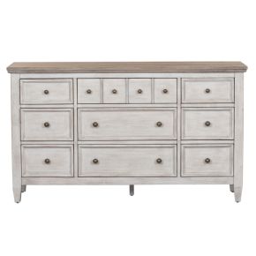 Liberty Furniture 824-BR31 Heartland - 9 Drawer Dresser - White