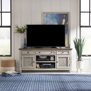 Liberty Furniture 824-TV66T Heartland - 66" Tile TV Console - White