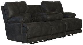 Catnapper 43845-1228/53-3028/53 Voyager - Fabric Lay Flat Reclining Sofa With 3 Recliners And Drop Down Table - Slate