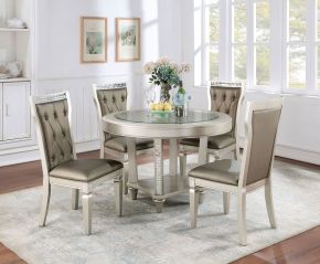 Furniture of America CM3158RT Adelina - Round Table - Champagne