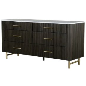 ACME BD04095 Clayten - Dresser - Marble Top & Espresso