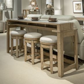 Liberty Furniture 922-OT7837 Millstone - Console Bar Table - Nutmeg